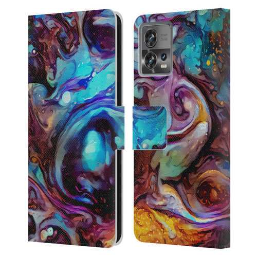 Cosmo18 Jupiter Fantasy Indigo Leather Book Wallet Case Cover For Motorola Moto Edge 30 Fusion