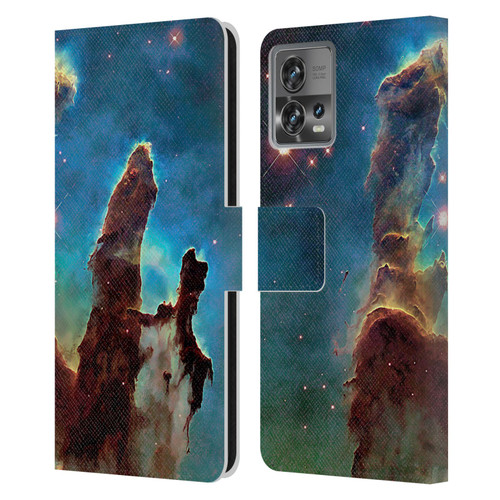 Cosmo18 Space 2 Nebula's Pillars Leather Book Wallet Case Cover For Motorola Moto Edge 30 Fusion