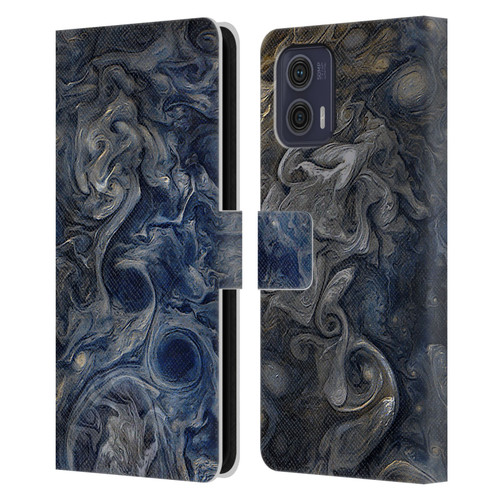 Cosmo18 Space 2 Blues Leather Book Wallet Case Cover For Motorola Moto G73 5G