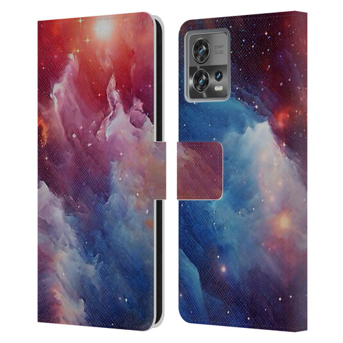 Cosmo18 Space Mysterious Space Leather Book Wallet Case Cover For Motorola Moto Edge 30 Fusion