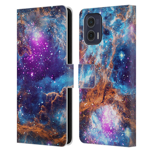 Cosmo18 Space Lobster Nebula Leather Book Wallet Case Cover For Motorola Moto G73 5G