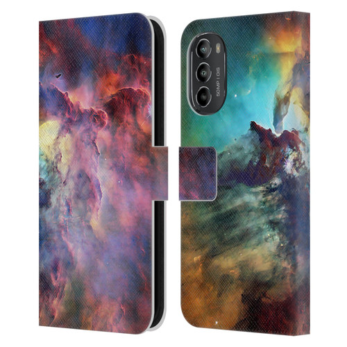Cosmo18 Space Lagoon Nebula Leather Book Wallet Case Cover For Motorola Moto G82 5G