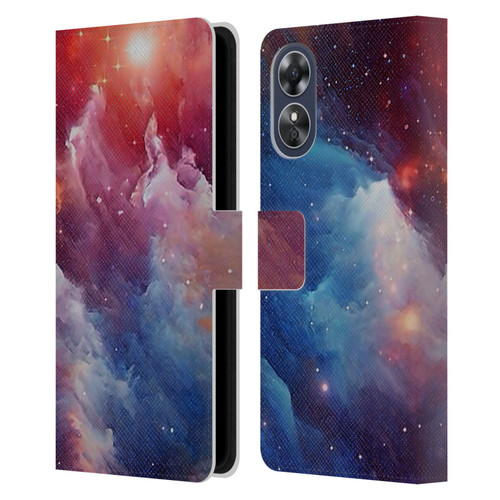 Cosmo18 Space Mysterious Space Leather Book Wallet Case Cover For OPPO A17