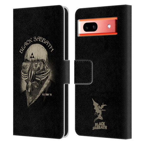 Black Sabbath Key Art US Tour 78 Leather Book Wallet Case Cover For Google Pixel 7a