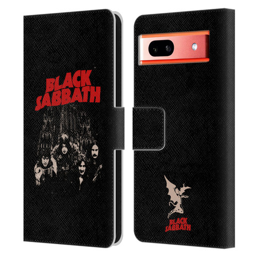 Black Sabbath Key Art Red Logo Leather Book Wallet Case Cover For Google Pixel 7a