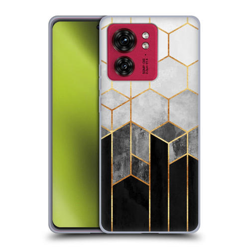 Elisabeth Fredriksson Sparkles Charcoal Hexagons Soft Gel Case for Motorola Moto Edge 40