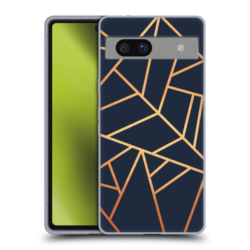 Elisabeth Fredriksson Stone Collection Copper And Midnight Navy Soft Gel Case for Google Pixel 7a