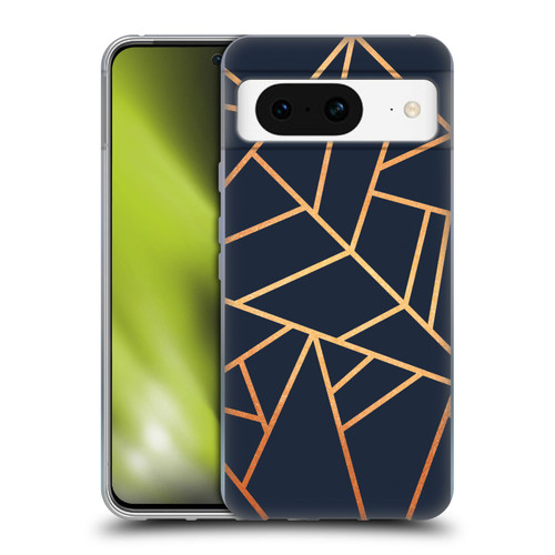 Elisabeth Fredriksson Stone Collection Copper And Midnight Navy Soft Gel Case for Google Pixel 8