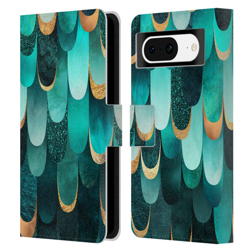 Elisabeth Fredriksson Sparkles Turquoise Leather Book Wallet Case Cover For Google Pixel 8