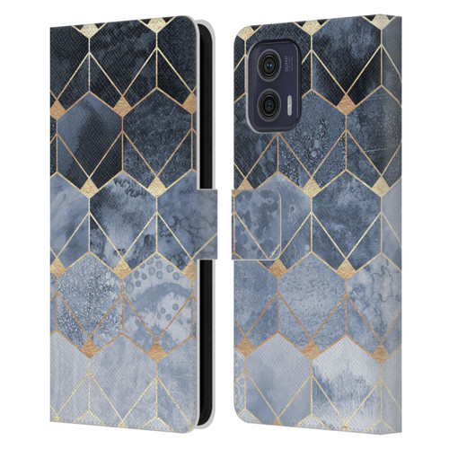 Elisabeth Fredriksson Sparkles Hexagons And Diamonds Leather Book Wallet Case Cover For Motorola Moto G73 5G