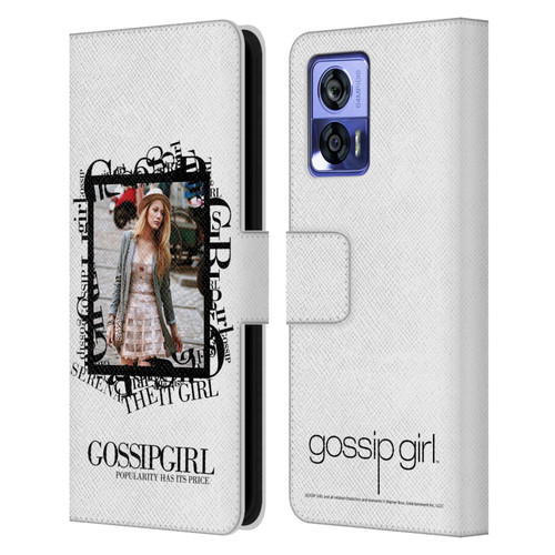 Gossip Girl Graphics Serena Leather Book Wallet Case Cover For Motorola Edge 30 Neo 5G