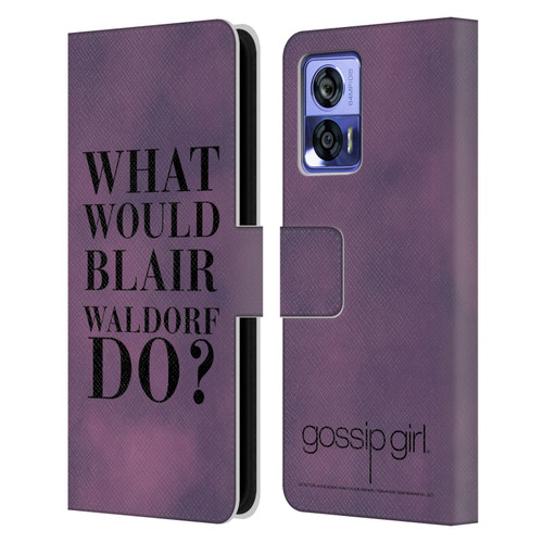 Gossip Girl Graphics What Would Blair Leather Book Wallet Case Cover For Motorola Edge 30 Neo 5G