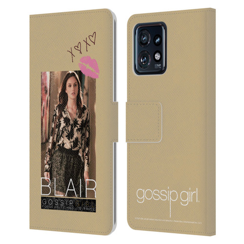 Gossip Girl Graphics Blair Leather Book Wallet Case Cover For Motorola Moto Edge 40 Pro