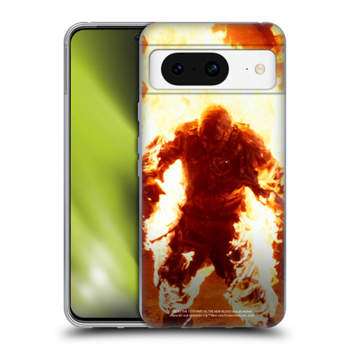 Friday the 13th Part VII The New Blood Graphics Jason Voorhees On Fire Soft Gel Case for Google Pixel 8