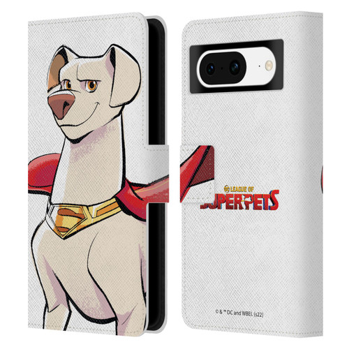 DC League Of Super Pets Graphics Krypto Leather Book Wallet Case Cover For Google Pixel 8