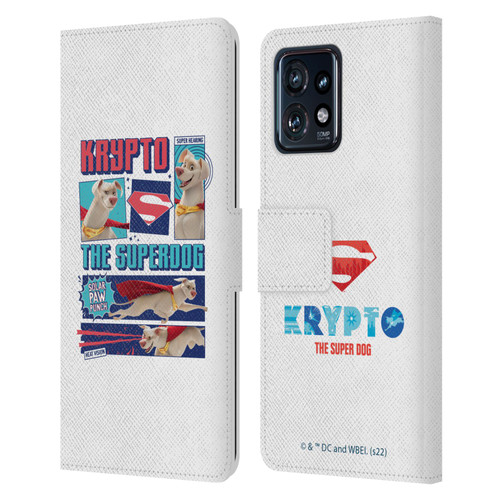DC League Of Super Pets Graphics Krypto The Superdog Leather Book Wallet Case Cover For Motorola Moto Edge 40 Pro