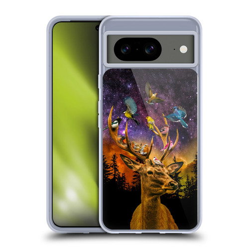 Dave Loblaw Animals Deer and Birds Soft Gel Case for Google Pixel 8