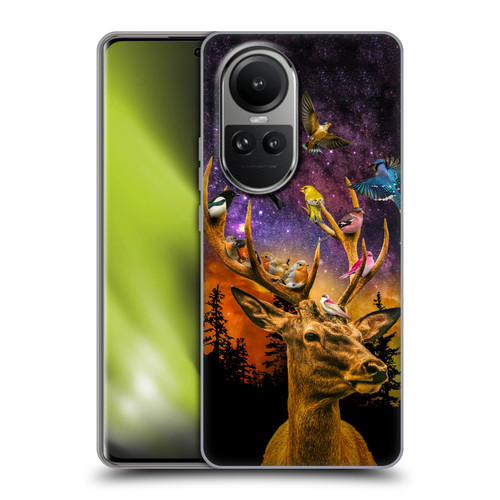 Dave Loblaw Animals Deer and Birds Soft Gel Case for OPPO Reno10 5G / Reno10 Pro 5G