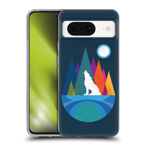 Dave Loblaw Contemporary Art Wolf Mountain With Texture Soft Gel Case for Google Pixel 8
