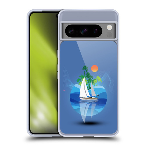 Dave Loblaw Contemporary Art Tropical Waters Soft Gel Case for Google Pixel 8 Pro