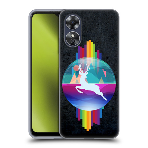 Dave Loblaw Contemporary Art Deer In Dome Soft Gel Case for OPPO A17