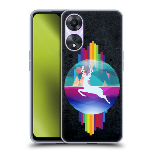 Dave Loblaw Contemporary Art Deer In Dome Soft Gel Case for OPPO A78 5G