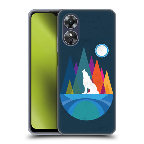 Dave Loblaw Contemporary Art Wolf Mountain With Texture Soft Gel Case for OPPO A17