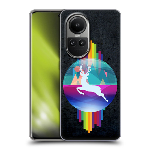 Dave Loblaw Contemporary Art Deer In Dome Soft Gel Case for OPPO Reno10 5G / Reno10 Pro 5G