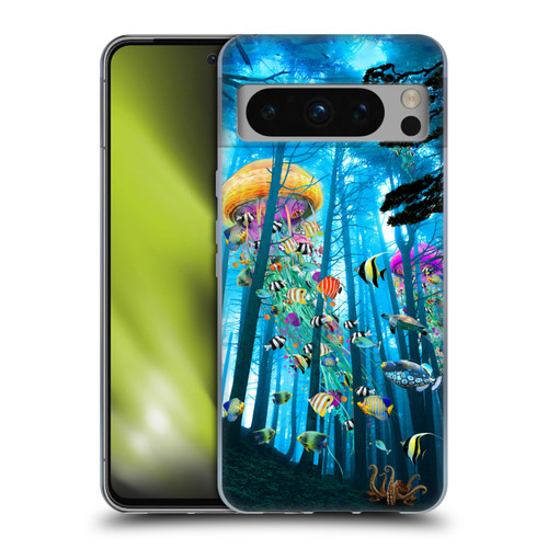 Dave Loblaw Jellyfish Electric Jellyfish In A Mist Soft Gel Case for Google Pixel 8 Pro
