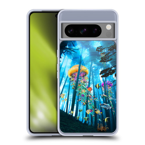 Dave Loblaw Jellyfish Electric Jellyfish In A Mist Soft Gel Case for Google Pixel 8 Pro