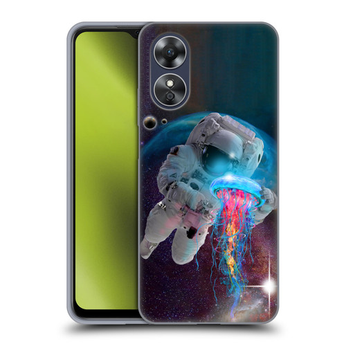 Dave Loblaw Jellyfish Astronaut And Jellyfish Soft Gel Case for OPPO A17