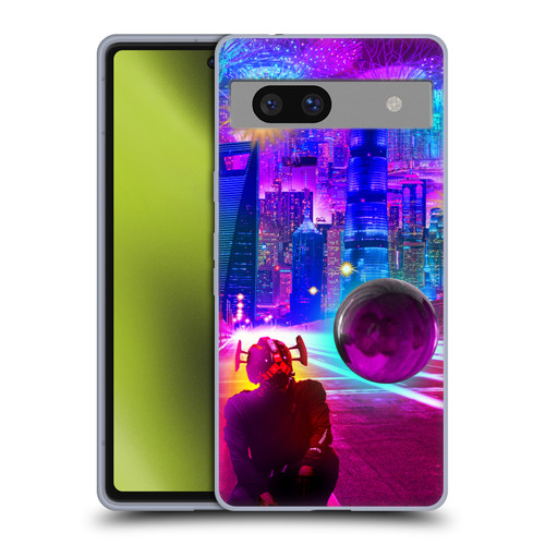 Dave Loblaw Sci-Fi And Surreal Synthwave Street Soft Gel Case for Google Pixel 7a