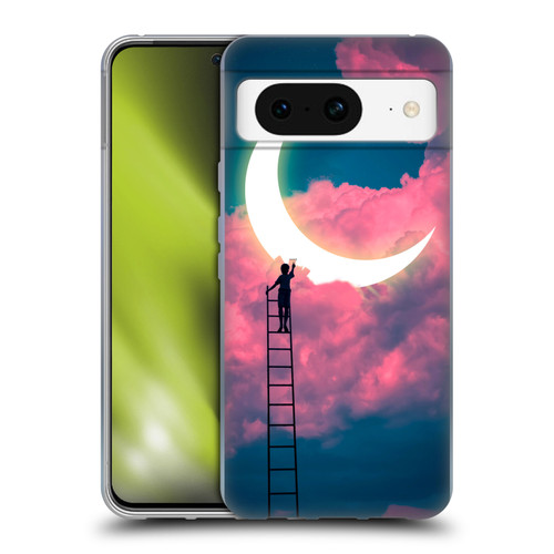 Dave Loblaw Sci-Fi And Surreal Boy Painting Moon Clouds Soft Gel Case for Google Pixel 8
