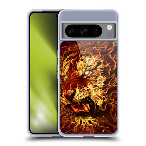 Tom Wood Fire Creatures Tiger Soft Gel Case for Google Pixel 8 Pro