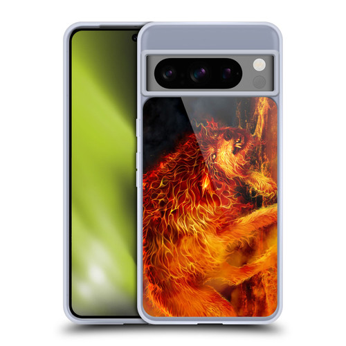 Tom Wood Fire Creatures Wolf Stalker Soft Gel Case for Google Pixel 8 Pro