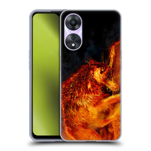 Tom Wood Fire Creatures Wolf Stalker Soft Gel Case for OPPO A78 5G