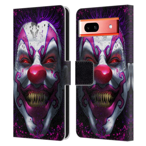 Tom Wood Horror Keep Smiling Clown Leather Book Wallet Case Cover For Google Pixel 7a