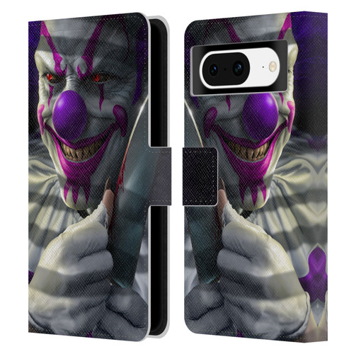 Tom Wood Horror Mischief The Clown Leather Book Wallet Case Cover For Google Pixel 8