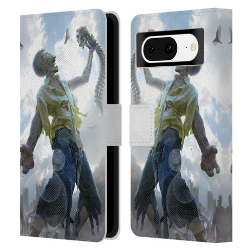 Tom Wood Horror Zombie Scraps Leather Book Wallet Case Cover For Google Pixel 8