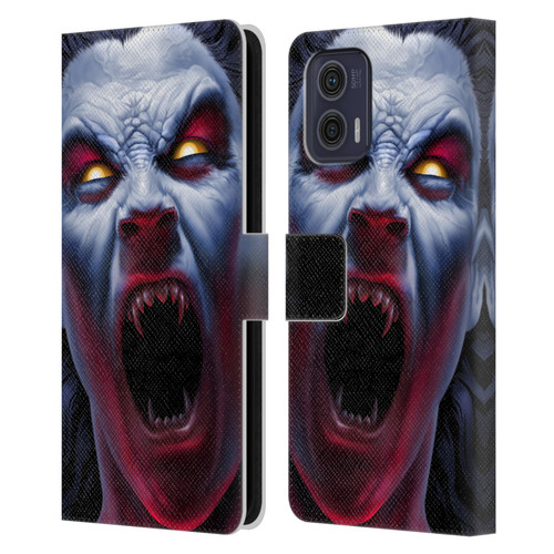 Tom Wood Horror Vampire Awakening Leather Book Wallet Case Cover For Motorola Moto G73 5G