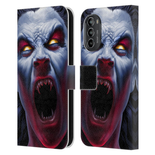 Tom Wood Horror Vampire Awakening Leather Book Wallet Case Cover For Motorola Moto G82 5G