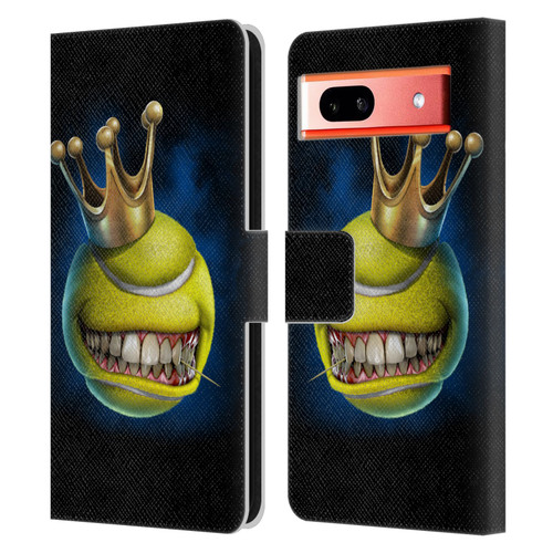 Tom Wood Monsters King Of Tennis Leather Book Wallet Case Cover For Google Pixel 7a