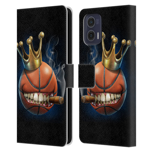 Tom Wood Monsters King Of Basketball Leather Book Wallet Case Cover For Motorola Moto G73 5G