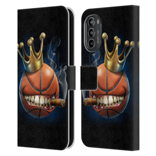 Tom Wood Monsters King Of Basketball Leather Book Wallet Case Cover For Motorola Moto G82 5G