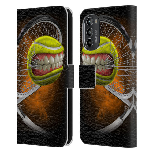 Tom Wood Monsters Tennis Leather Book Wallet Case Cover For Motorola Moto G82 5G