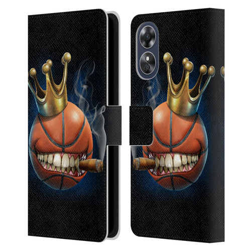 Tom Wood Monsters King Of Basketball Leather Book Wallet Case Cover For OPPO A17