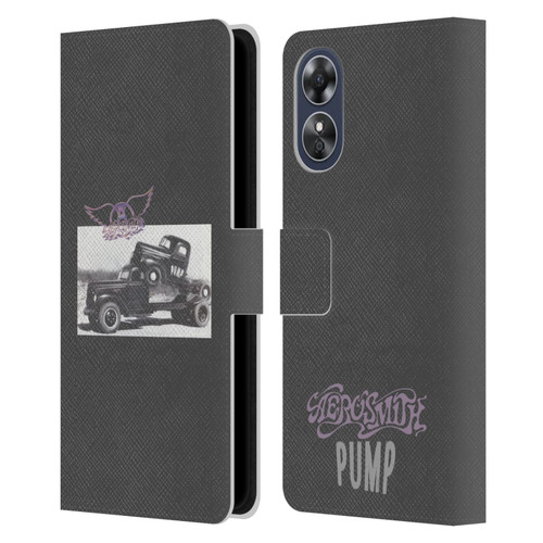 Aerosmith Black And White The Pump Leather Book Wallet Case Cover For OPPO A17