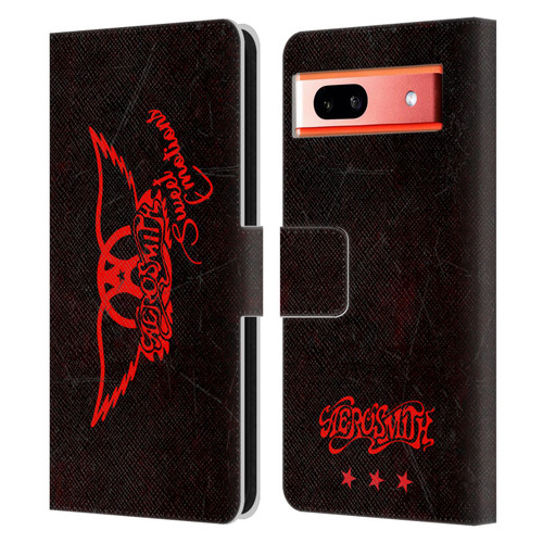 Aerosmith Classics Red Winged Sweet Emotions Leather Book Wallet Case Cover For Google Pixel 7a