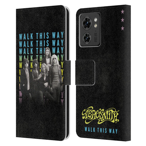 Aerosmith Classics Walk This Way Leather Book Wallet Case Cover For Motorola Moto Edge 40