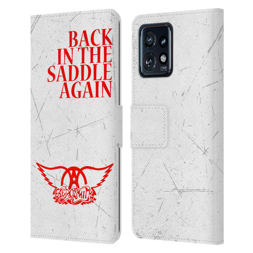 Aerosmith Classics Back In The Saddle Again Leather Book Wallet Case Cover For Motorola Moto Edge 40 Pro